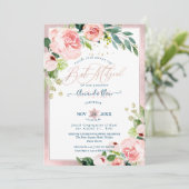 PixDezines Waterverf Delicate Bloom Bat Mitzvah Kaart (Staand voorkant)