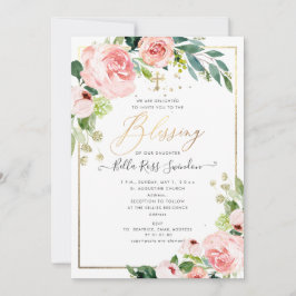 PixDezines Waterverf Delicate Blush Bloom Doop Kaart