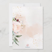 PixDezines Waterverf Delicate Roos Bat Mitzvah Kaart (Achterkant)