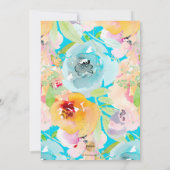 PixDezines Waterverf Delicate SpringBloom Doop Kaart (Achterkant)