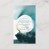 PixDezines Waterverf Drop in Blauwgroen Visitekaartje (Achterkant)