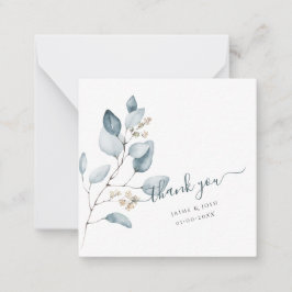 PixDezines Waterverf Dusty Blue Gum Eucalyptus Notitiekaartje