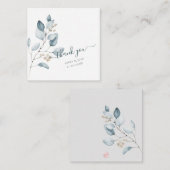 PixDezines Waterverf Dusty Blue Gum Eucalyptus Notitiekaartje (Voorkant / Achterkant)