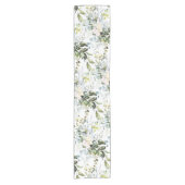 PixDezines Waterverf Dusty Blue Gum Foliage Korte Tafelloper (Voorkant)