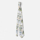 PixDezines Waterverf Dusty Blue Gum Foliage Stropdas (Achterkant)