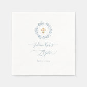 PixDezines Waterverf Dusty Blue Wreate Servet (Voorkant)