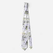 PixDezines Waterverf Dusty Paars Gum Foliage Stropdas (Voorkant)