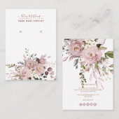 PixDezines Waterverf Dusty Roos Visitekaartje (Voorkant / Achterkant)