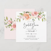 PixDezines Waterverf Dusty Roos Vrijgezellenfeest Kaart (Voorkant / Achterkant)