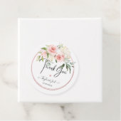 PixDezines Waterverf Dusty Rozen Dank u Bedankjes Labels (In situ)