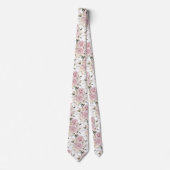 PixDezines Waterverf Dusty Rozen Stropdas (Voorkant)