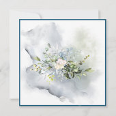 PixDezines Waterverf Elegant Blue Gum Eucalyptus Kaart (Achterkant)