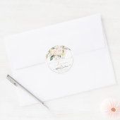 PixDezines Waterverf Elegant Rustic Blush Rozen Ronde Sticker (Envelop)