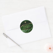 PixDezines Waterverf Emerald Agate Bar Mitzvah Ronde Sticker (Envelop)