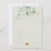 PixDezines Waterverf Eucalyptus Baptême Kaart (Achterkant)