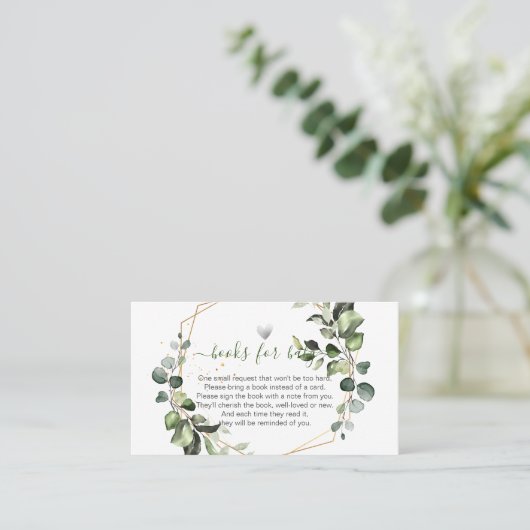 PixDezines Waterverf Eucalyptus Book Request Plaatskaartje (Staand voorkant)