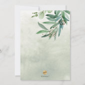 PixDezines Waterverf Eucalyptus Bridal Luncheon Kaart (Achterkant)