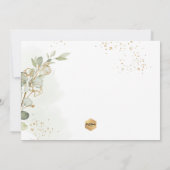 PixDezines Waterverf Eucalyptus Christening Kaart (Achterkant)