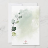 PixDezines Waterverf Eucalyptus Foto Opslagdatum Kaart (Achterkant)