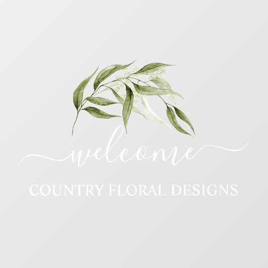 PixDezines Waterverf Eucalyptus Sprig Window Clin Raamsticker (Vel)