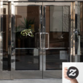 PixDezines Waterverf Eucalyptus Sprig Winkel Uren Raamsticker (Kantoordeur)