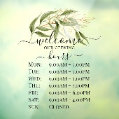 PixDezines Waterverf Eucalyptus Sprig Winkel Uren Raamsticker (Vel 3)