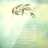 PixDezines Waterverf Eucalyptus Sprig Winkel Uren Raamsticker (Vel 3)