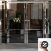 PixDezines Waterverf Eucalyptus Takje Openingstijd Raamsticker (Kantoordeur)