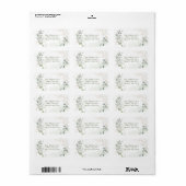 PixDezines Waterverf Eucalyptus Wreath Etiket (Full Sheet)