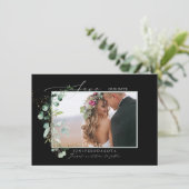 PixDezines Waterverf Eucalyptus Wreath Greenery S Save The Date (Staand voorkant)