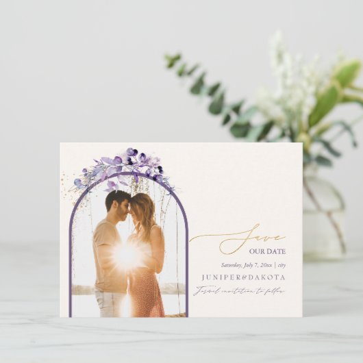 PixDezines Waterverf Eucalyptus Wreath Greenery S Save The Date (Staand voorkant)