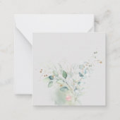 PixDezines Waterverf Faux Gold Eucalyptus Notitiekaartje (Achterkant)