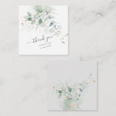 PixDezines Waterverf Faux Gold Eucalyptus Notitiekaartje (Voorkant / Achterkant)