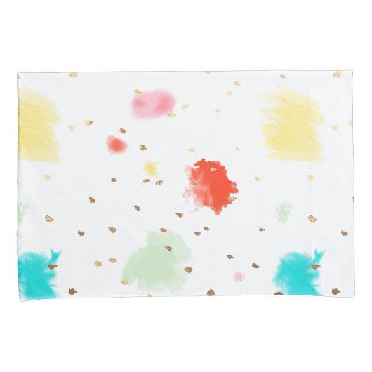 PixDezines Waterverf Feather/DIY achtergrond Kussensloop (Voorkant-Rechts)