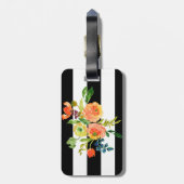 PixDezines waterverf/floraal Bagagelabel (Achterkant verticaal)