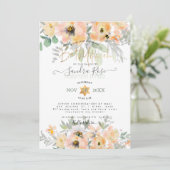 PixDezines Waterverf Flowers Bat Mitzvah, Rozen Kaart (Staand voorkant)