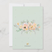 PixDezines Waterverf Flowers Bat Mitzvah, Rozen Kaart (Achterkant)