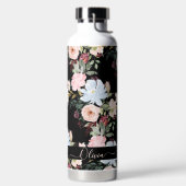 PixDezines Waterverf Flowers Blush Blue Waterfles (Links)