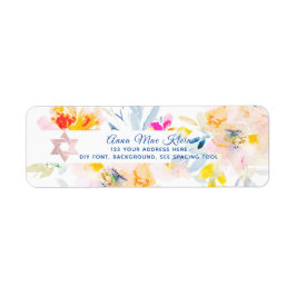 PixDezines Waterverf Flowers, Blush Cream Rozen Etiket