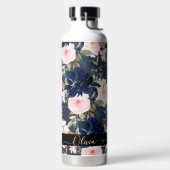 PixDezines Waterverf Flowers Blush Navy Waterfles (Links)