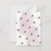 PixDezines Waterverf Flowers Blush Pink Burgundy Notitiekaartje (Achterkant)