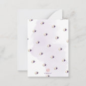 PixDezines Waterverf Flowers Blush Pink Paars Notitiekaartje (Achterkant)