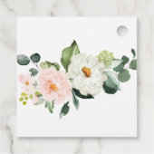 PixDezines Waterverf Flowers Blush White Roses Bedankjes Labels (Achterkant)