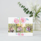 PixDezines Waterverf Flowers, Garden Rozen Briefkaart (Staand voorkant)