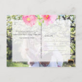PixDezines Waterverf Flowers, Garden Rozen Briefkaart (Achterkant)