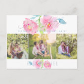 PixDezines Waterverf Flowers, Garden Rozen Briefkaart (Voorkant)