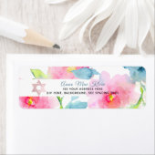 PixDezines Waterverf Flowers, Garden Rozen Etiket (Insitu)