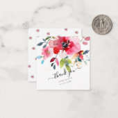 PixDezines Waterverf Flowers Ombre Red Roses Notitiekaartje (Voorkant / Achterkant in situ)