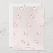 PixDezines Waterverf Flowers Peonies Baptême Kaart (Achterkant)