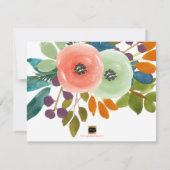 PixDezines Waterverf Flowers Sla de datum op Save The Date (Achterkant)